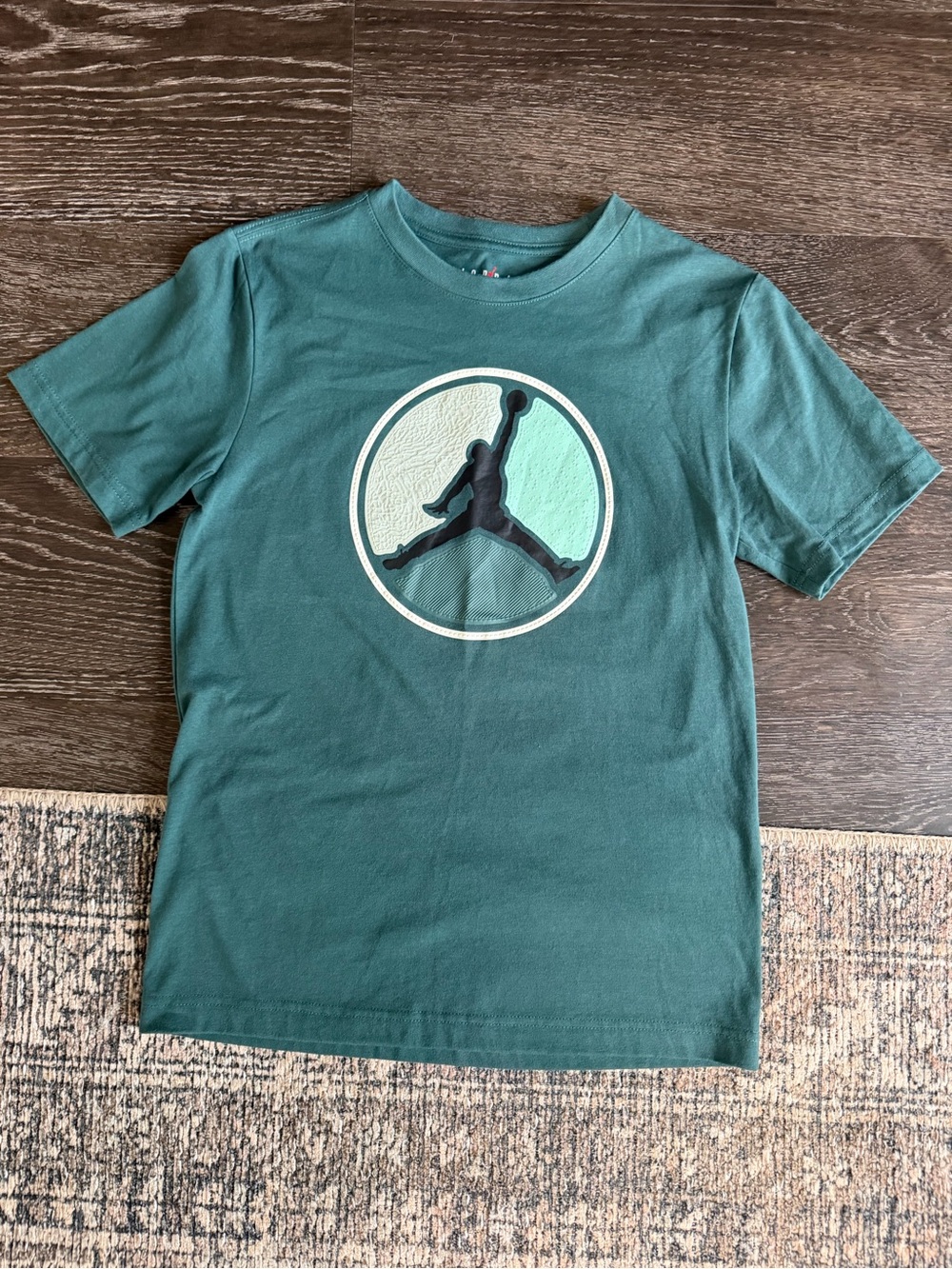 Jordan Boys' Teal Jumpman Circle Graphic Tee